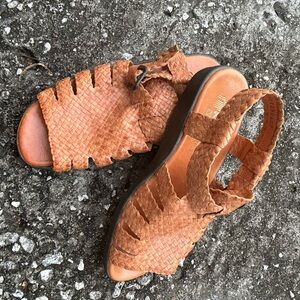 BAR Germany genuine leather wedge huaraches